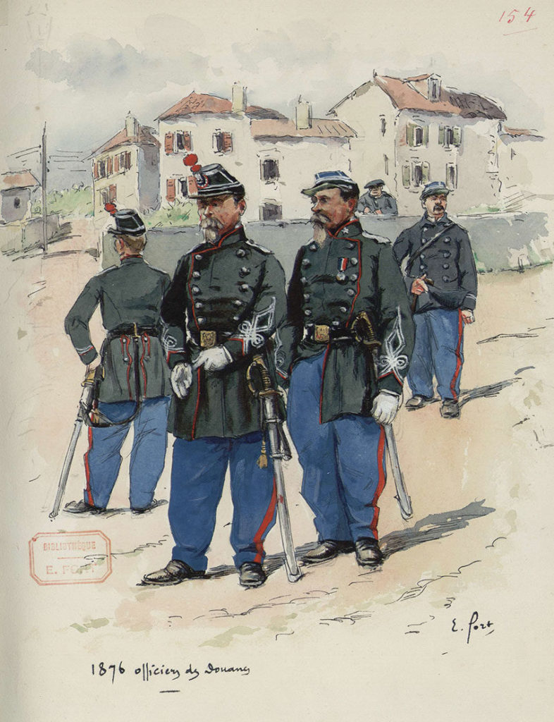 E. Fort: Officiers des douanes en tenue (1876)