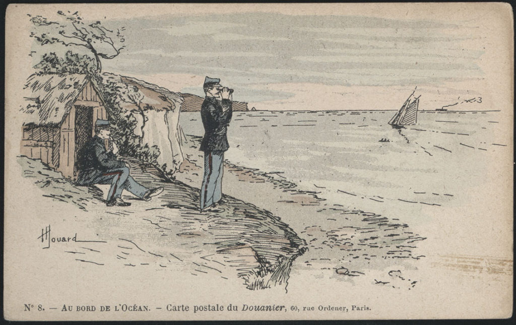 Douanier scrutant la côte